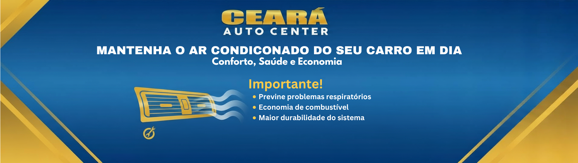 Anúncio sobre manutenção de ar-condicionado